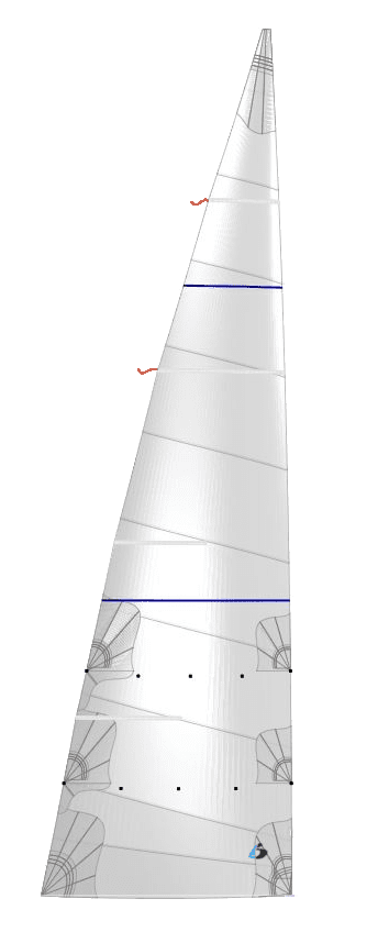 Standard Half-Batten Cross-cut Mainsail Standard Half-Batten Cross-cut Mainsail